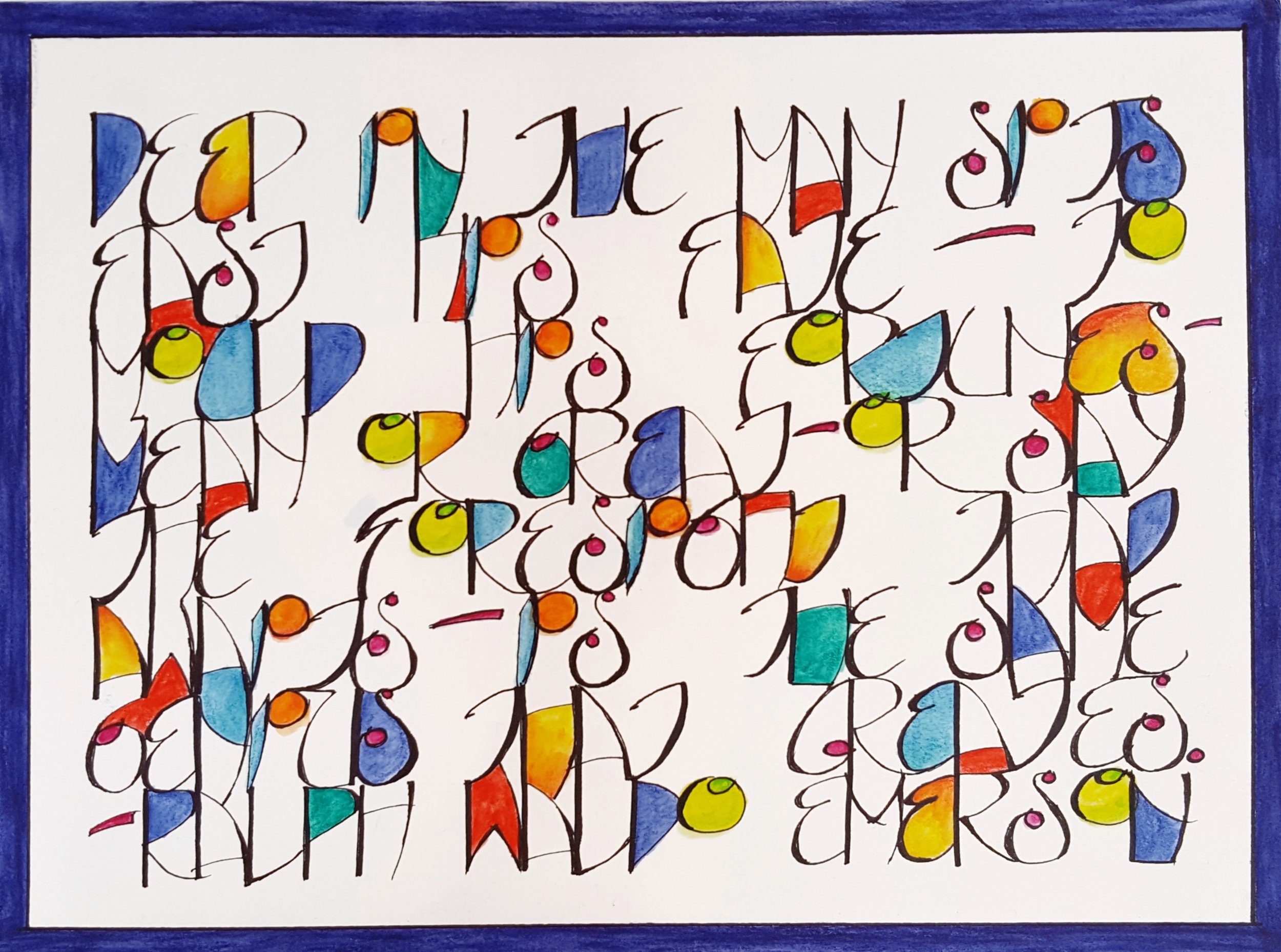 Deep in the man sits fast his fate, To mould his fortunes, mean or great, …Or say, the foresight that awaits Is the same Genius that creates. Ralph Waldo Emerson, from Fate , 14 x 11 inches, $85