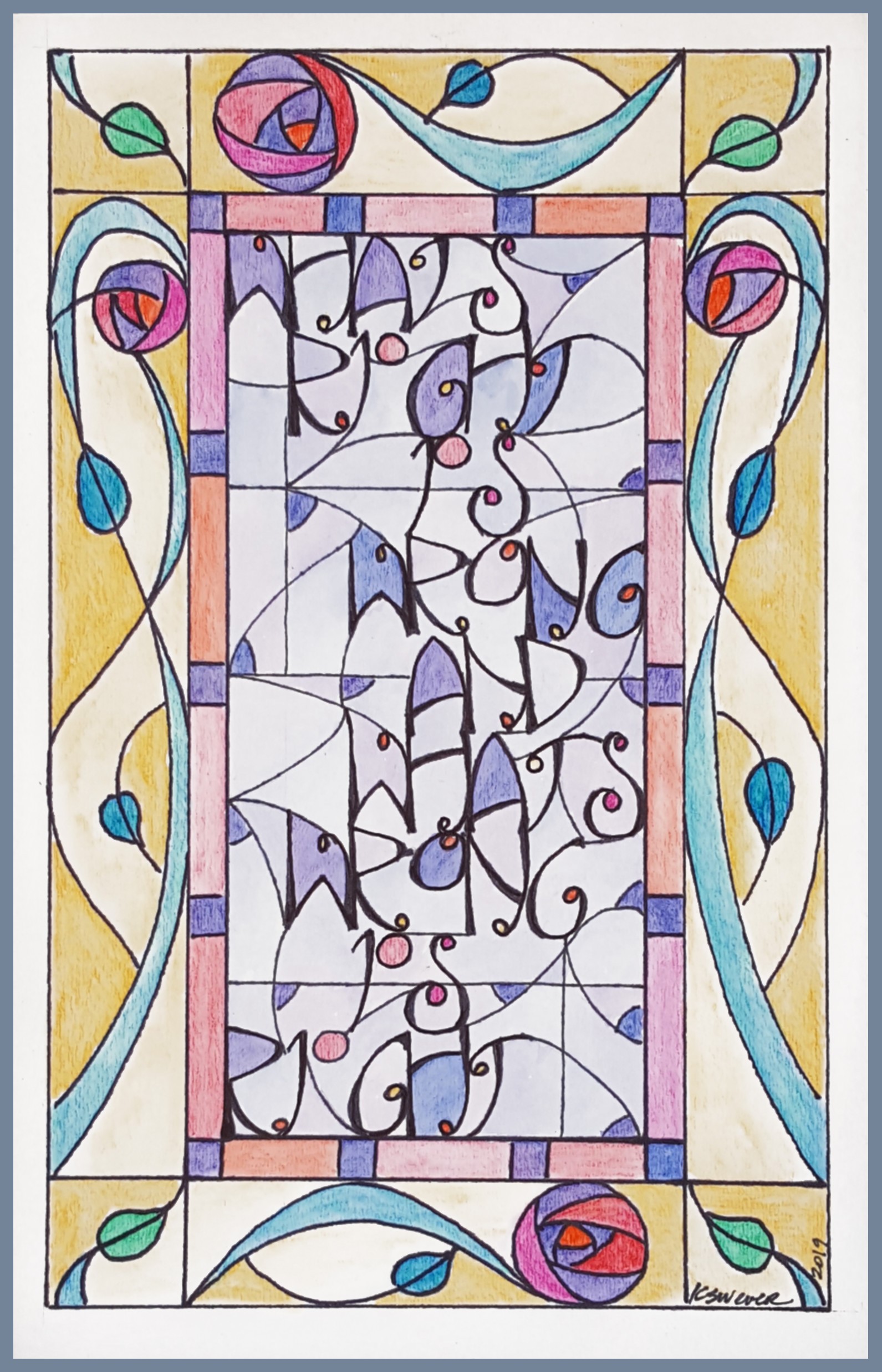 What’s right is wrong; what’s wrong is right. Anon., 8 x 13 inches, $60