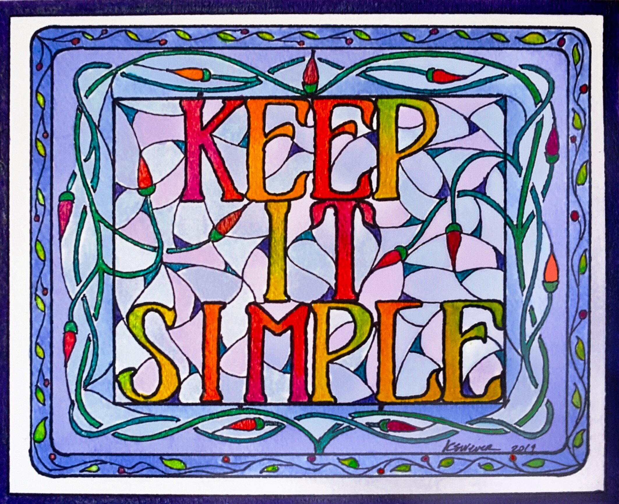 Keep it Simple 8 x 10 inches, $80
