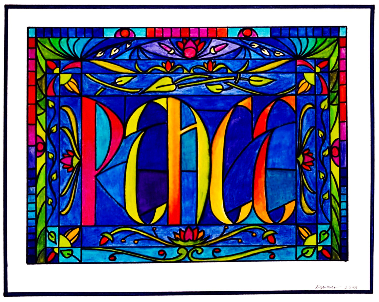 Peace 9 x 12 inches, $110