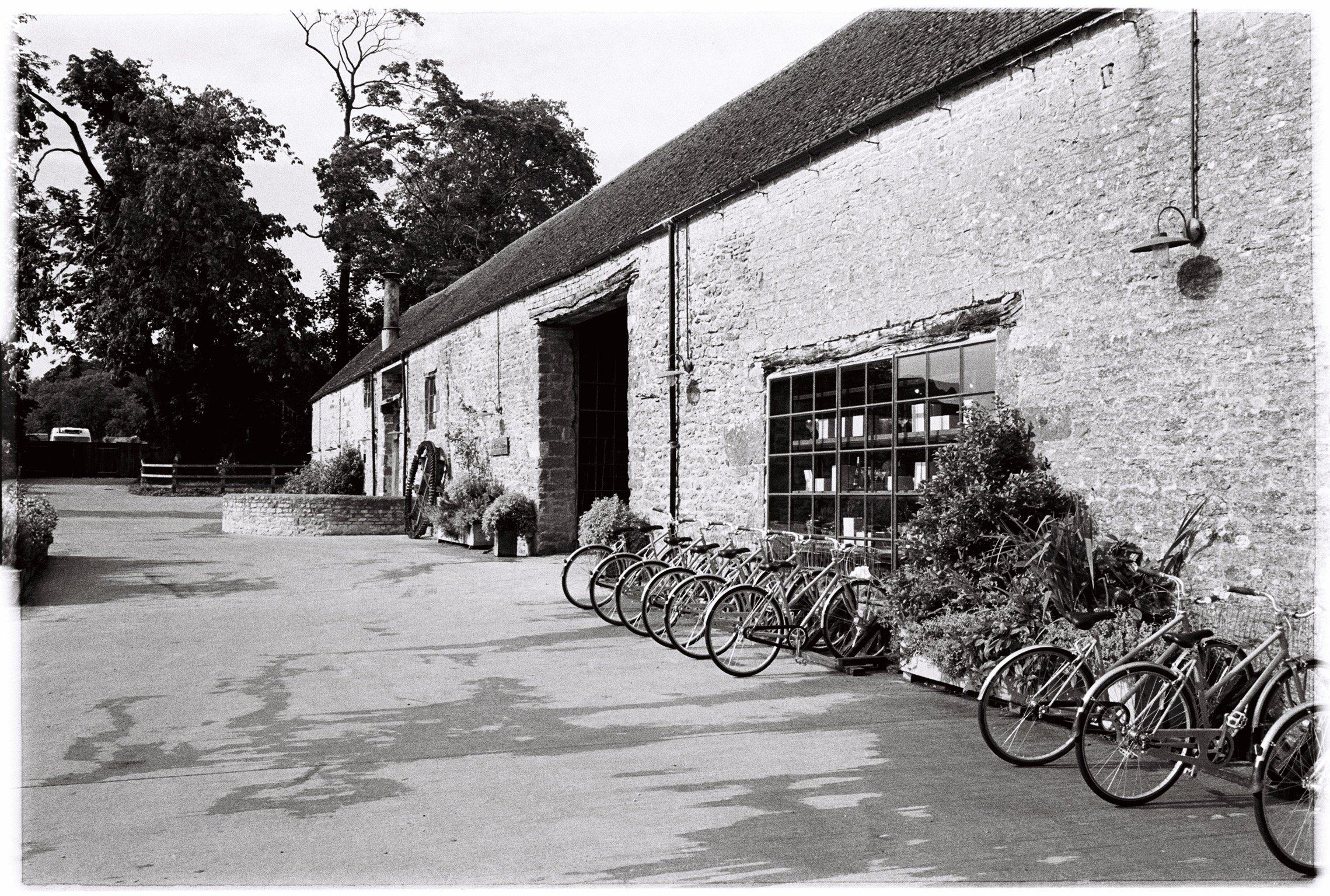 An iconic soho farmhouse in the middle of the UK landscape.