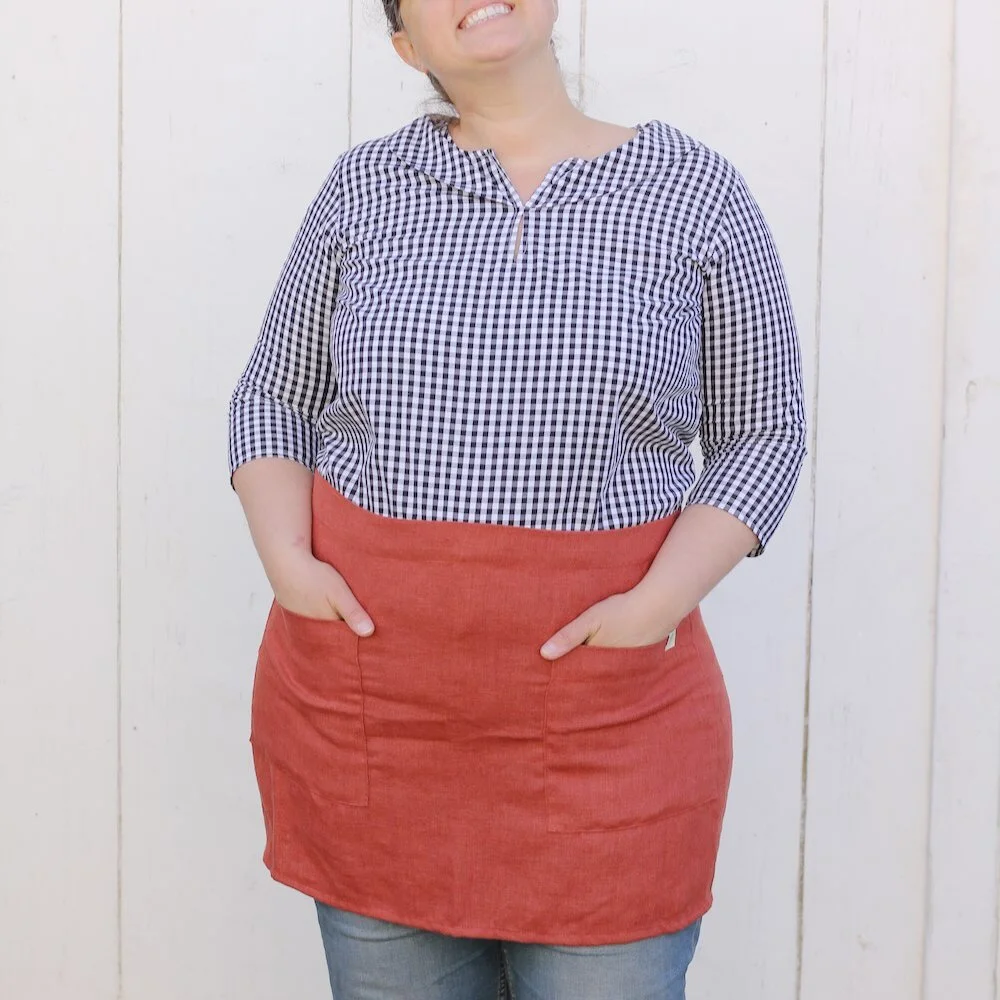 "Alice" - Small Linen Apron - Petit Tablier en Lin