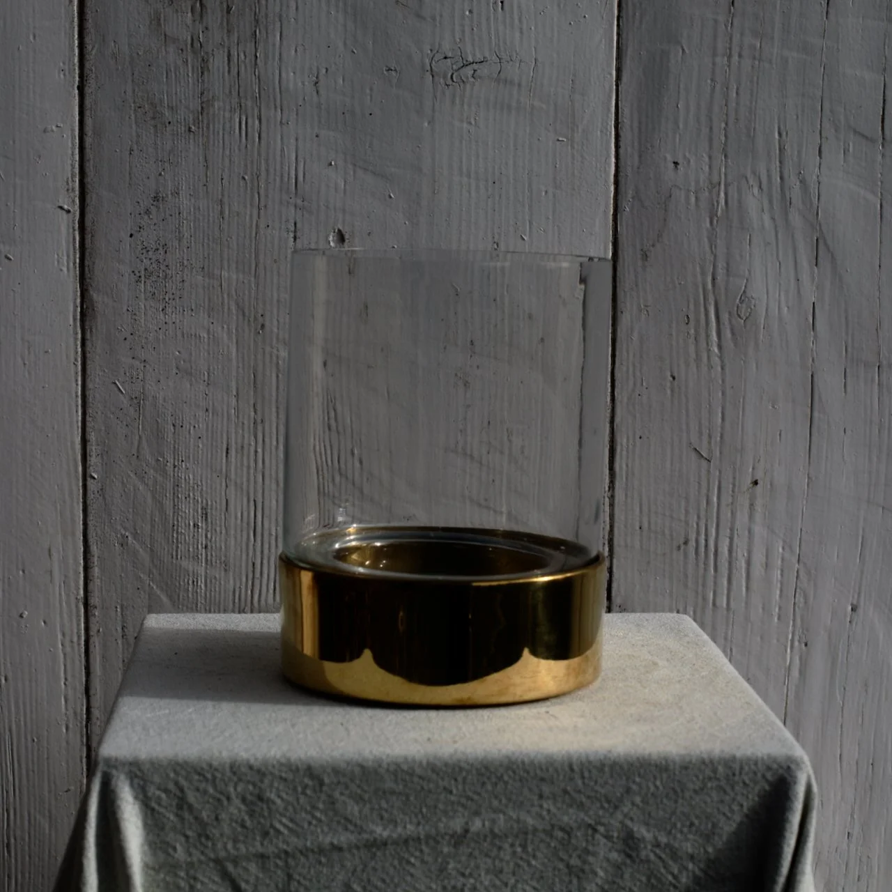 2e VIE : Bougeoir verre et or par lot