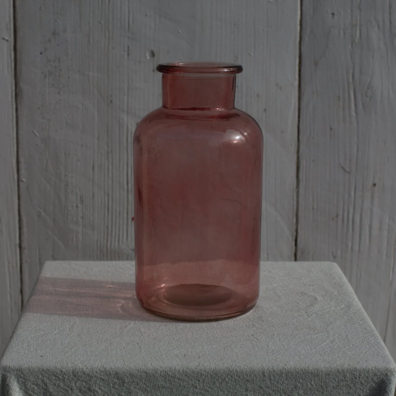 2e VIE : Vase transparent rose par lot