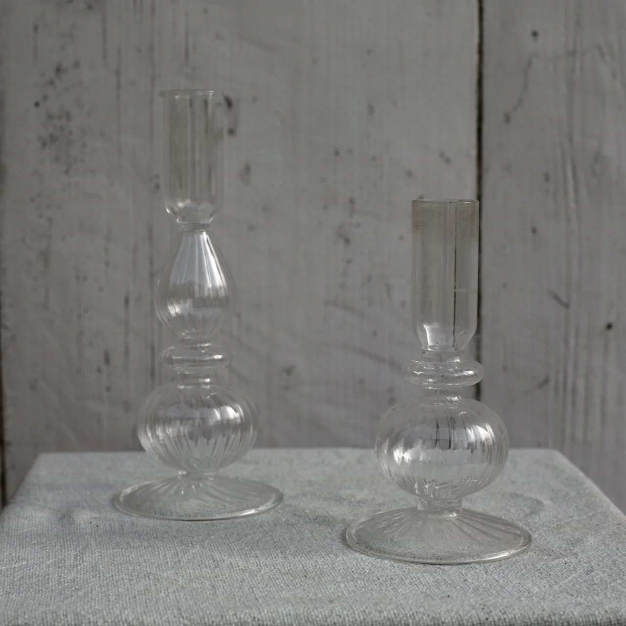 2e VIE : bougeoirs en verre soufflé par lot