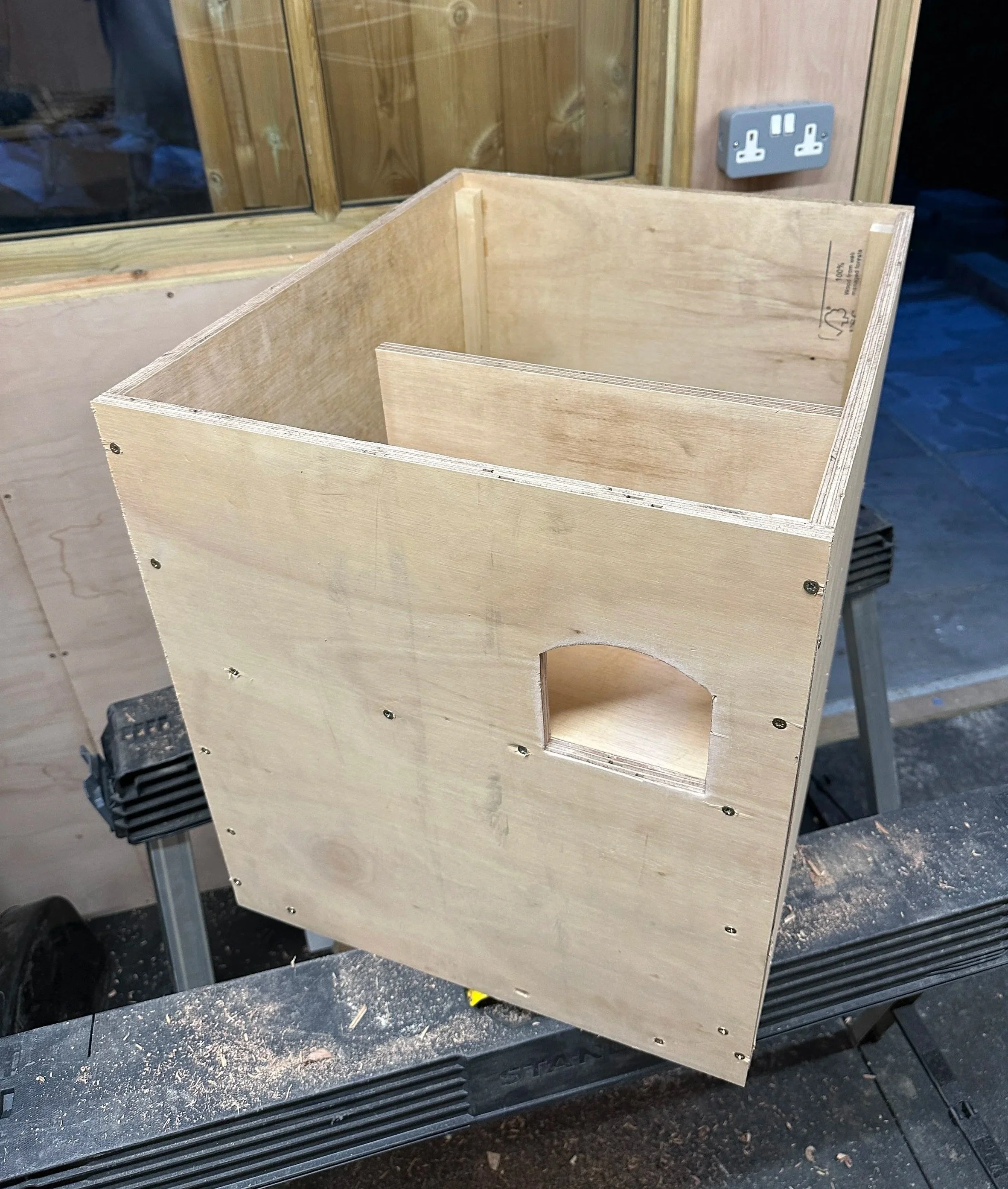 Barn Owl box internal corridor