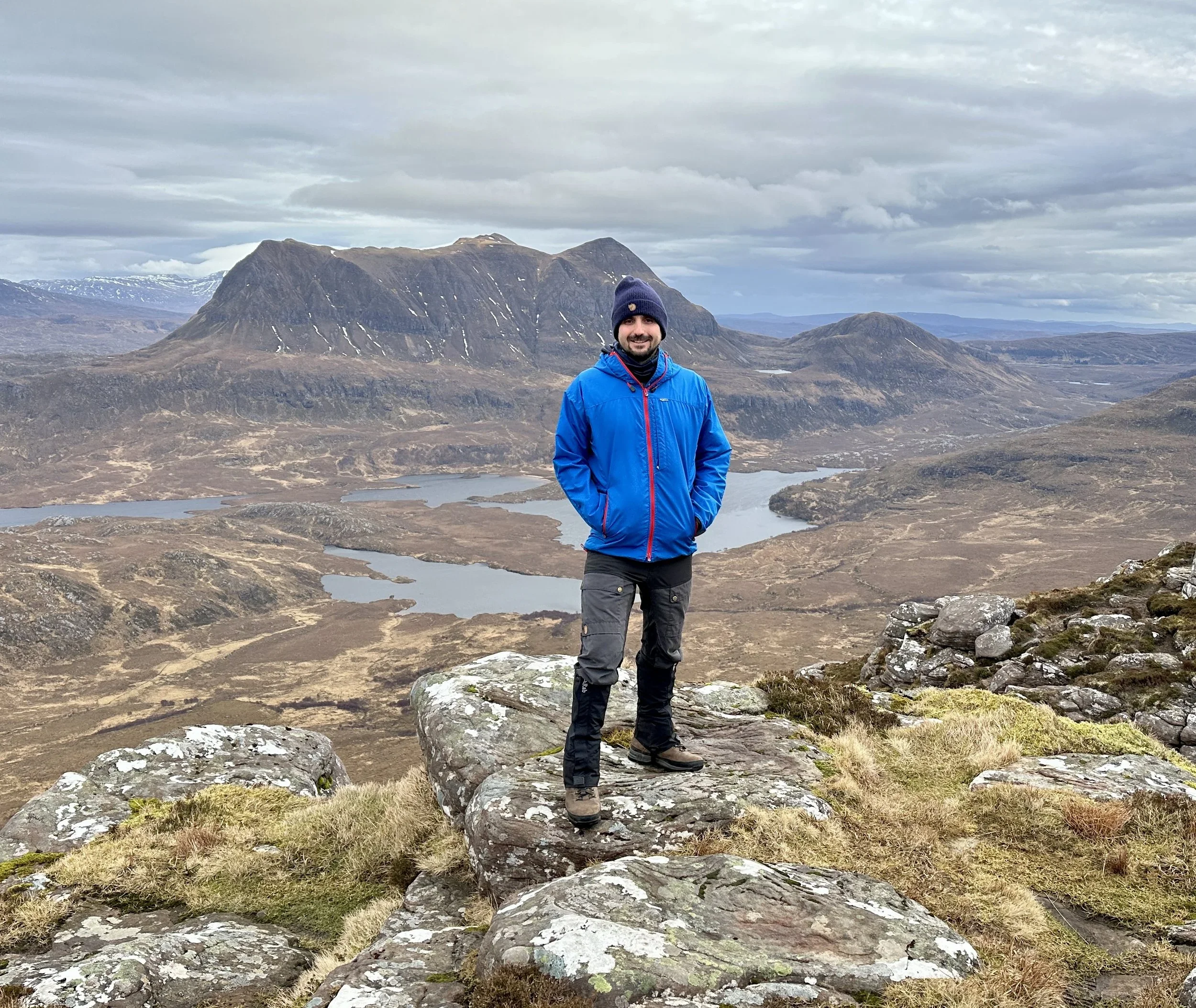 Mark Tolcher on the Summit of Stac Pollaidh