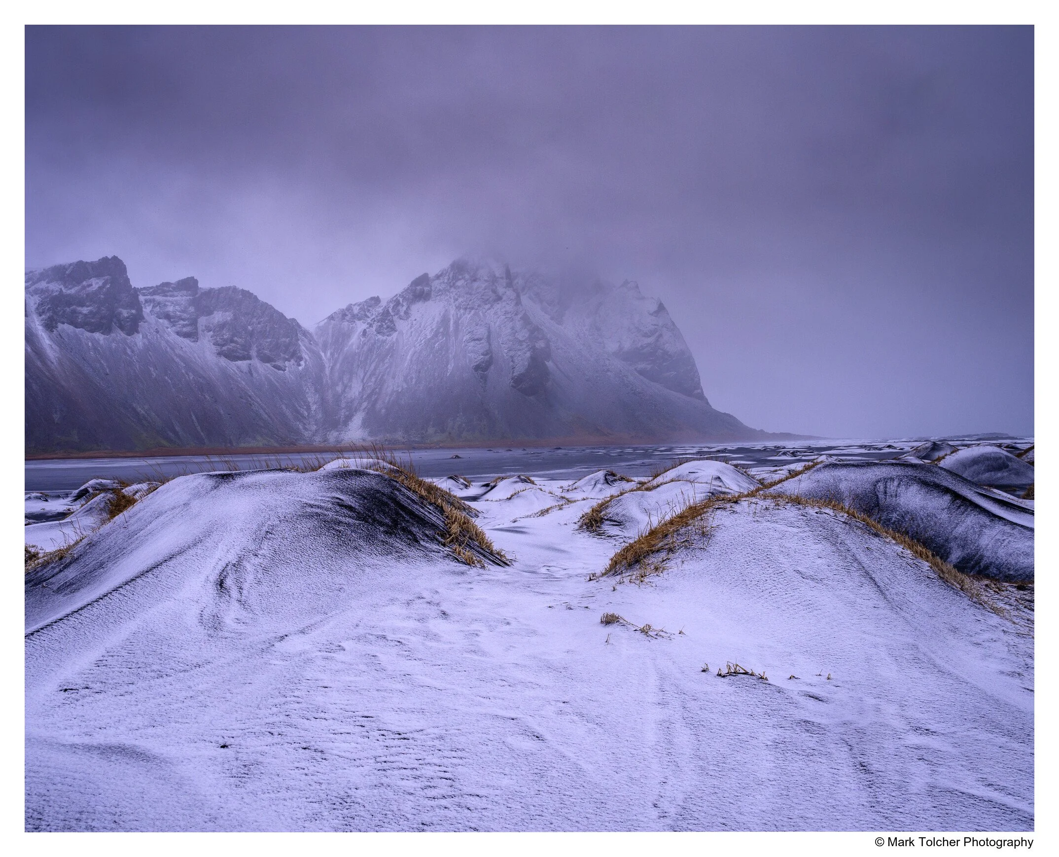 Snow covered Vestrahorn