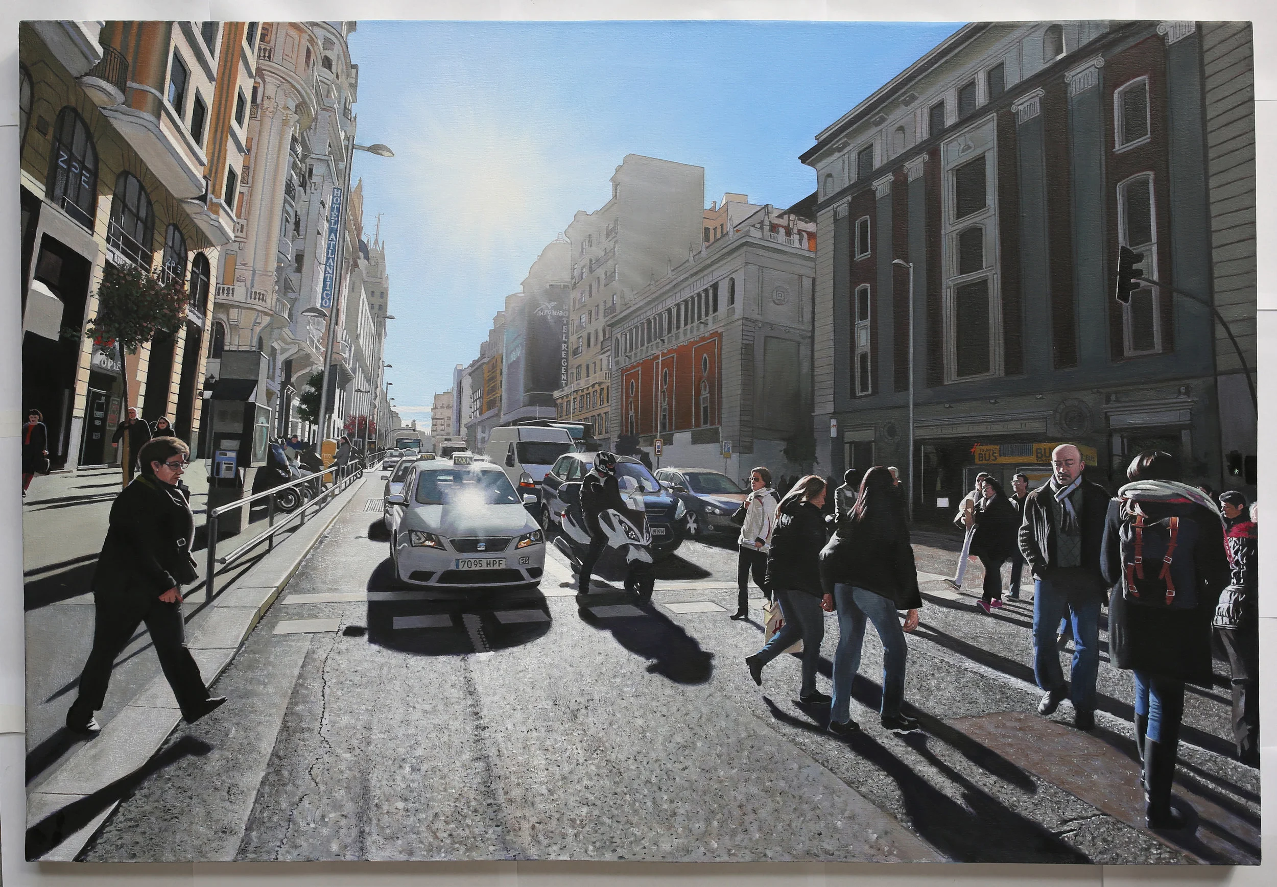 'Hotel Atlantico, Madrid', 2017, oil on canvas