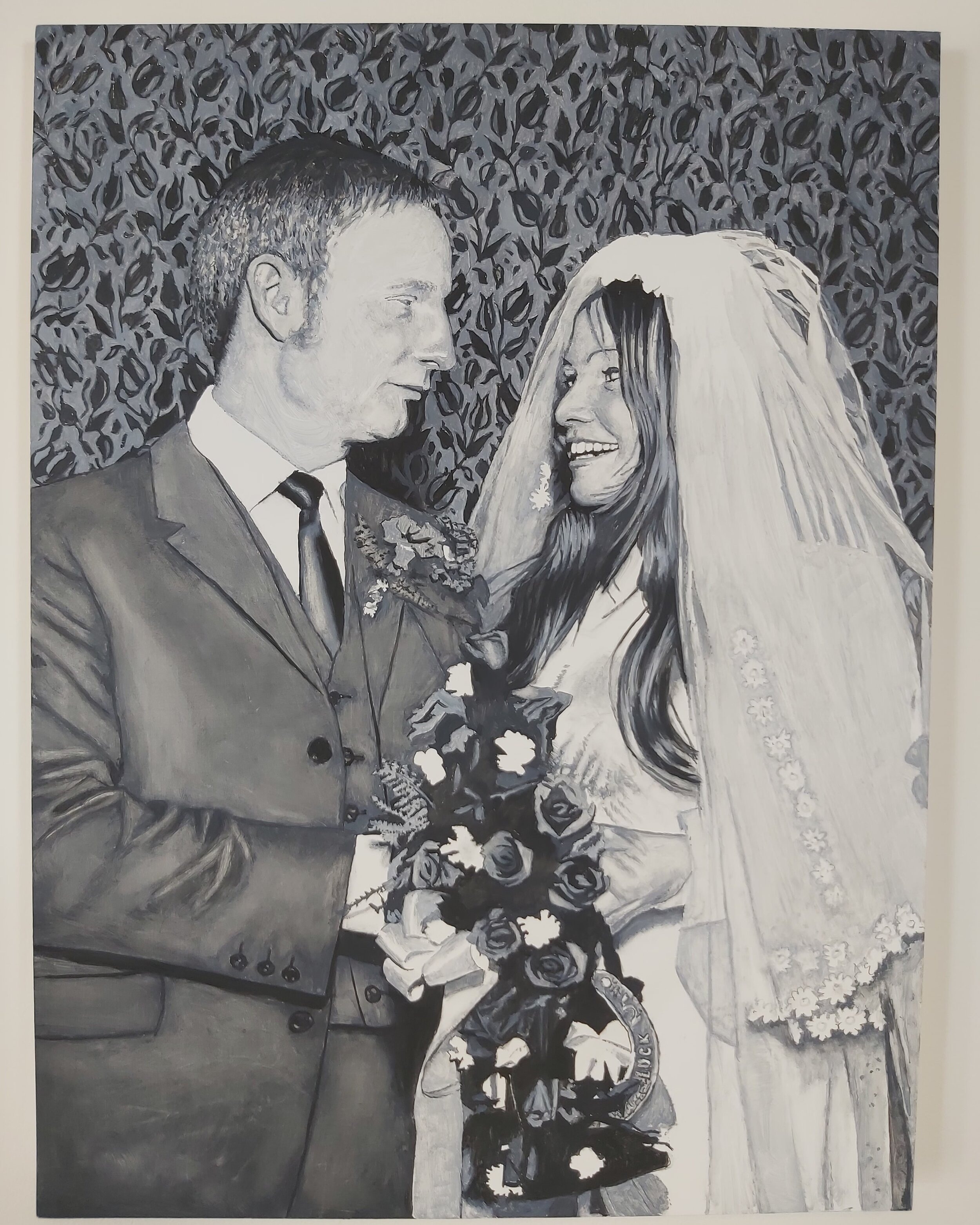 'Dave and Carole, 1970', 2020, oil on board (Commission)