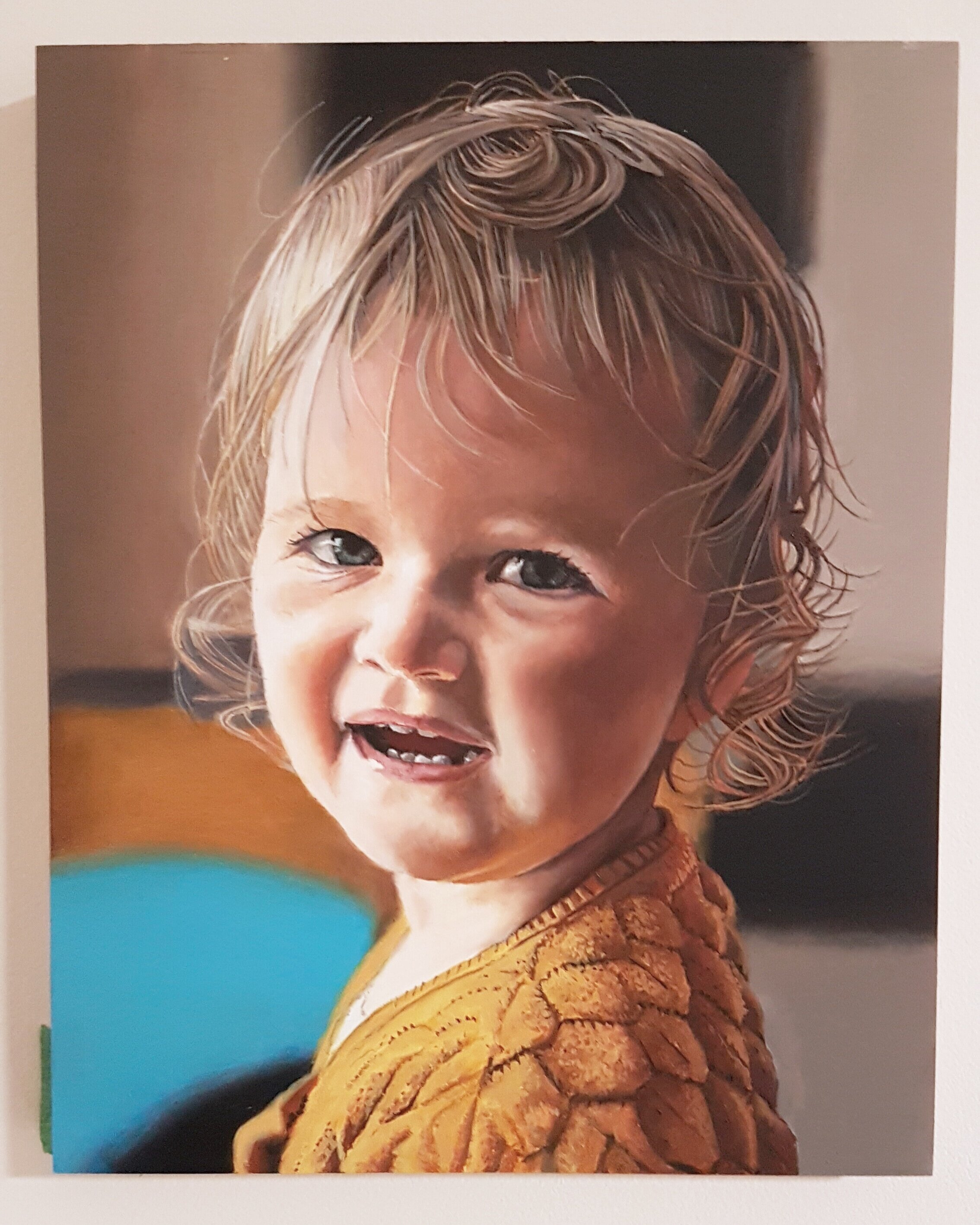 'Edie, 19 months' , 2019, oil on board