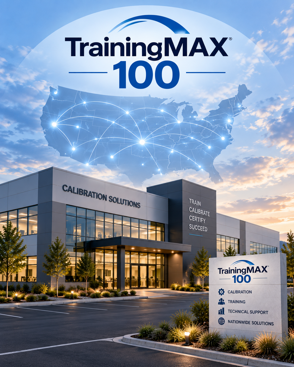 TrainingMAX 100 image of a very large calibration lab