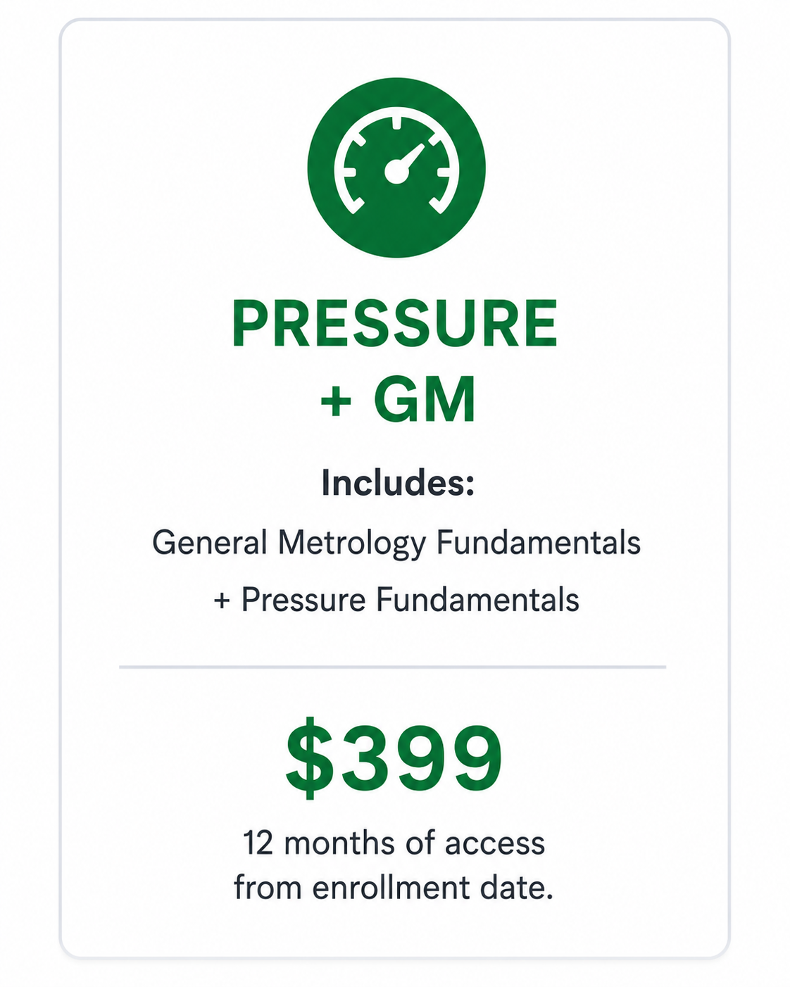 Pressure Calibration and Metrology +GM