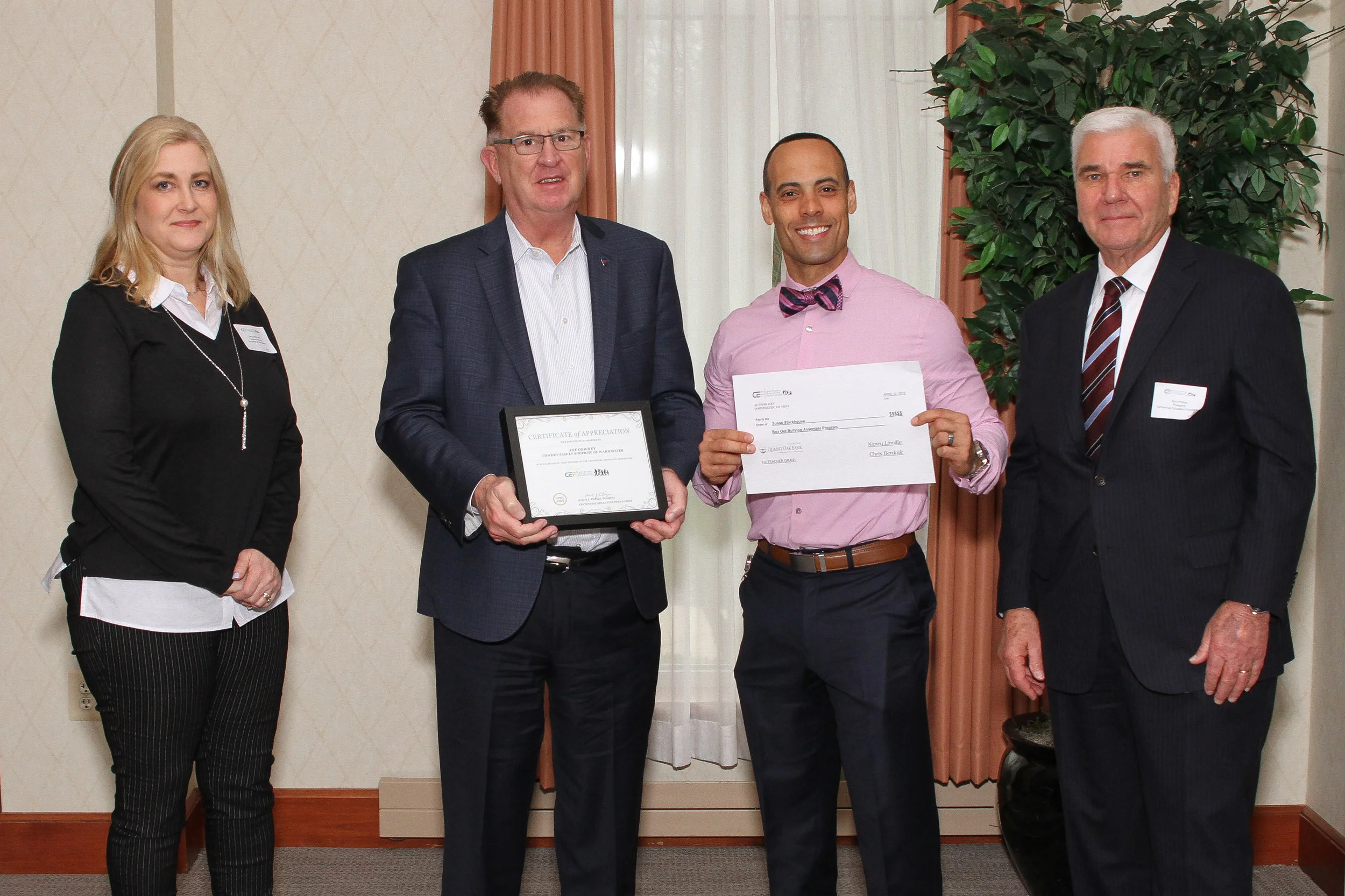 Grant Named in Honor of Joe Cowhey of Cowhey Family ShopRite of Warminster