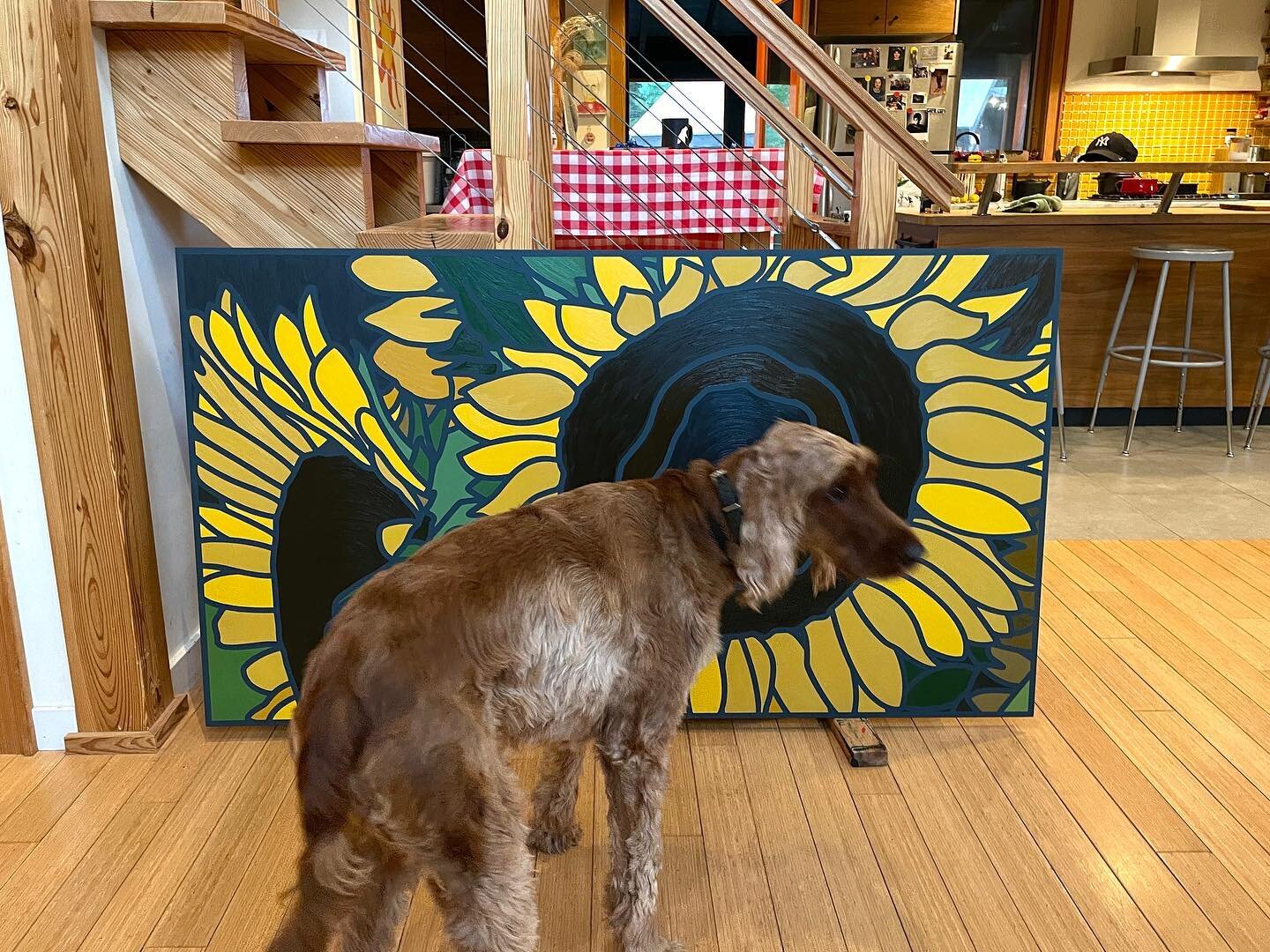 We&rsquo;re both going to miss this painting and it&rsquo;s nice to send it off to a new home :)

#toddkoelmel #madeinthehudsonvalley #woodstockartist #upstateart