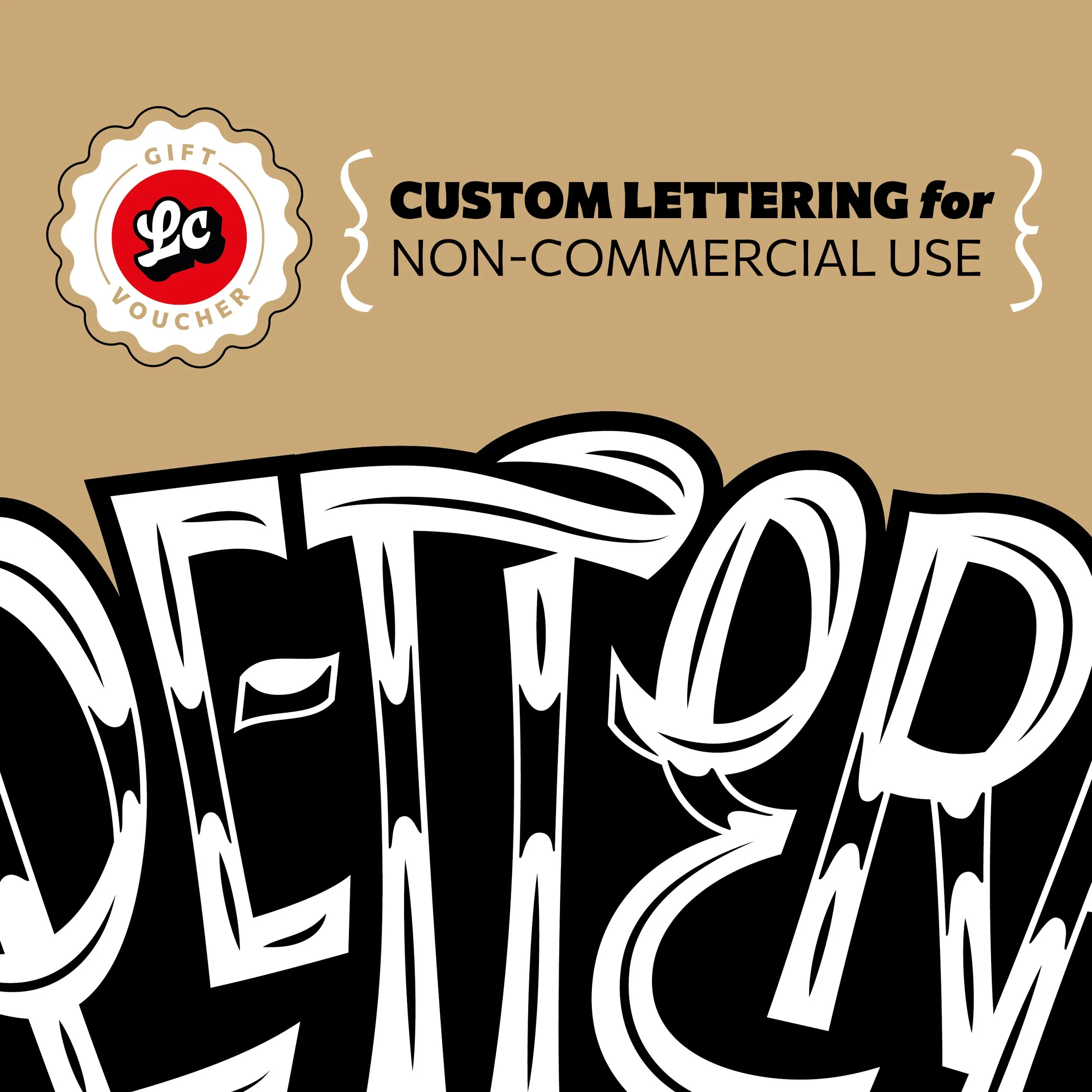 Gift voucher for custom lettering
