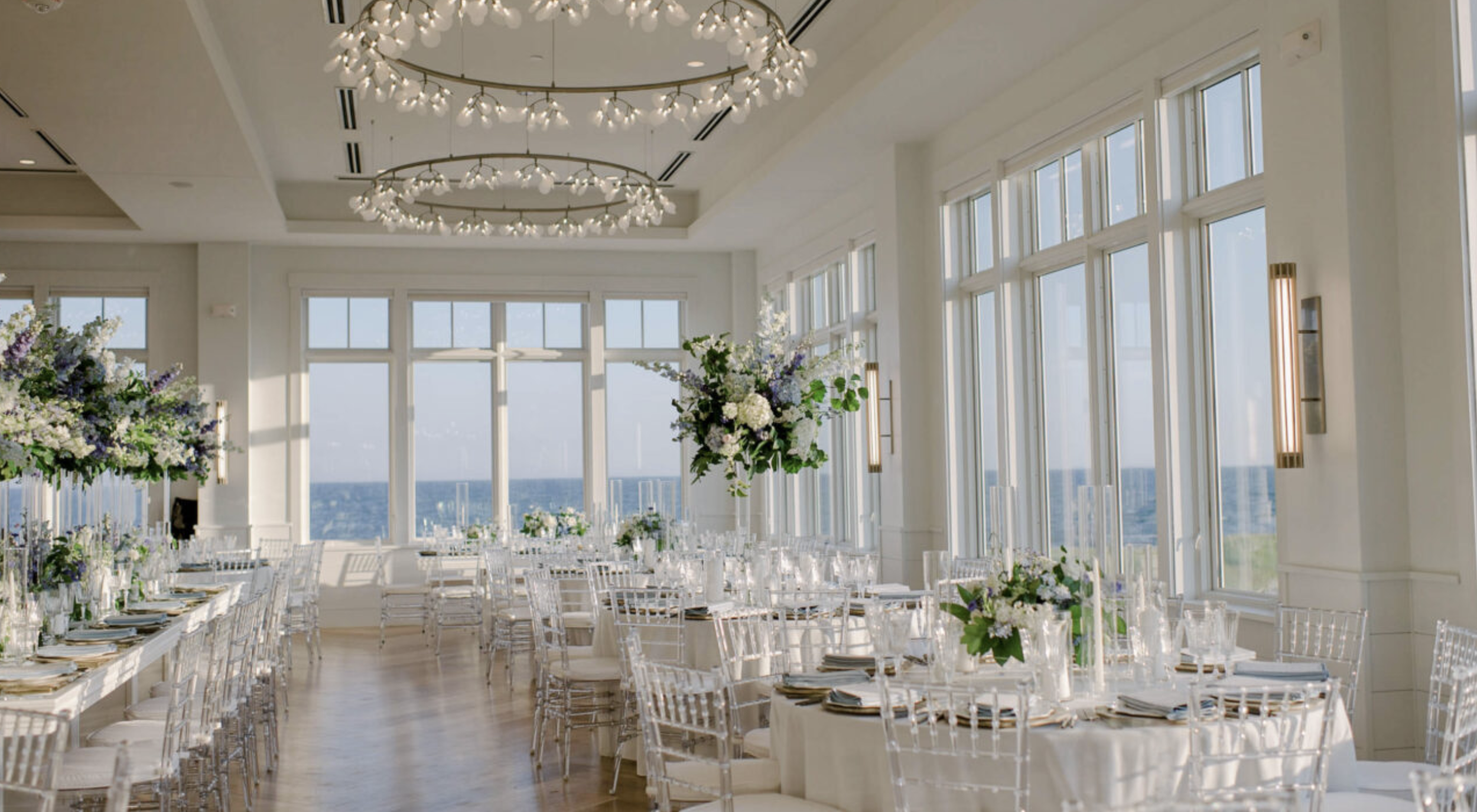 Dune at Wychmere Beach Club wedding reception room overlooking the ocean in Harwich Port, Massachusetts