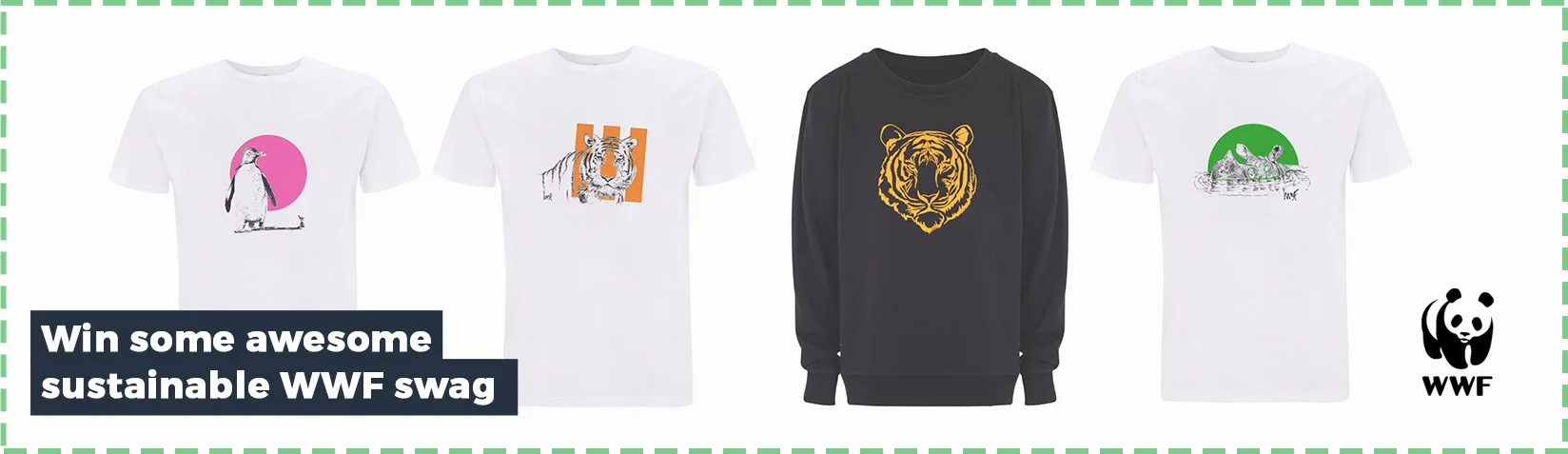 We gave away some sustainable, designer WWF swag for the most descriptive and most inspiring entries.
