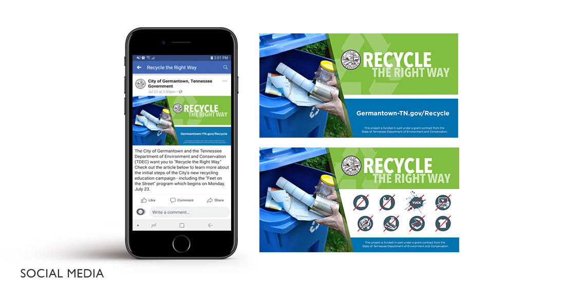 City of Germantown: Recycling Campaign: Social Media Graphics