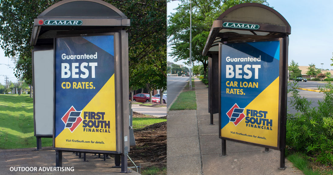 First South: Guaranteed Best Rates Campaign: Transit Shelter Posters