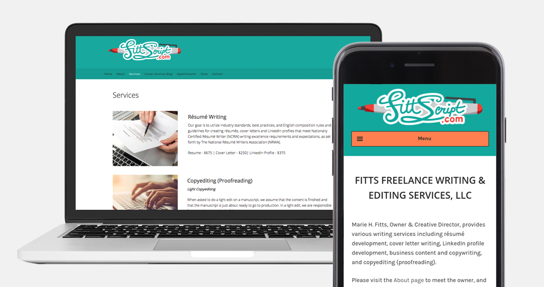FittScript.com Writing Services: Branding: Website