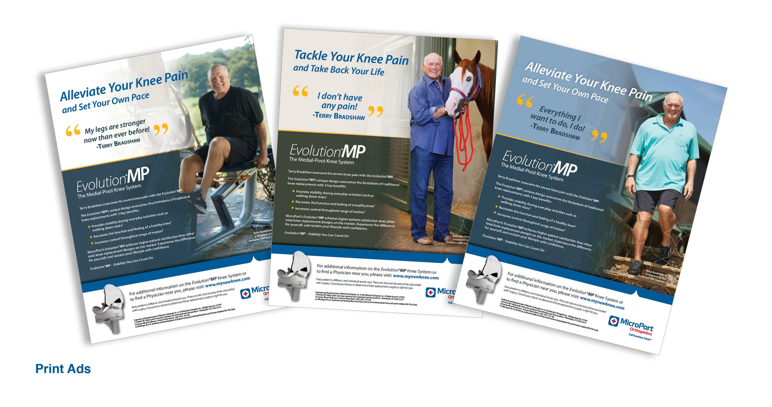 MicroPort: EvolutionMP Patient Marketing Campaign: Print Ads