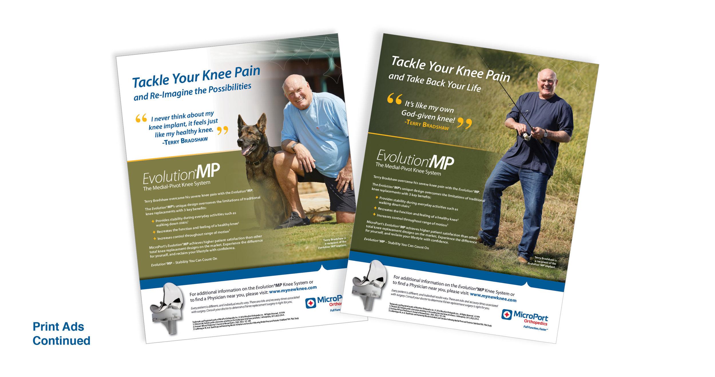 MicroPort: EvolutionMP Patient Marketing Campaign: Print Ads