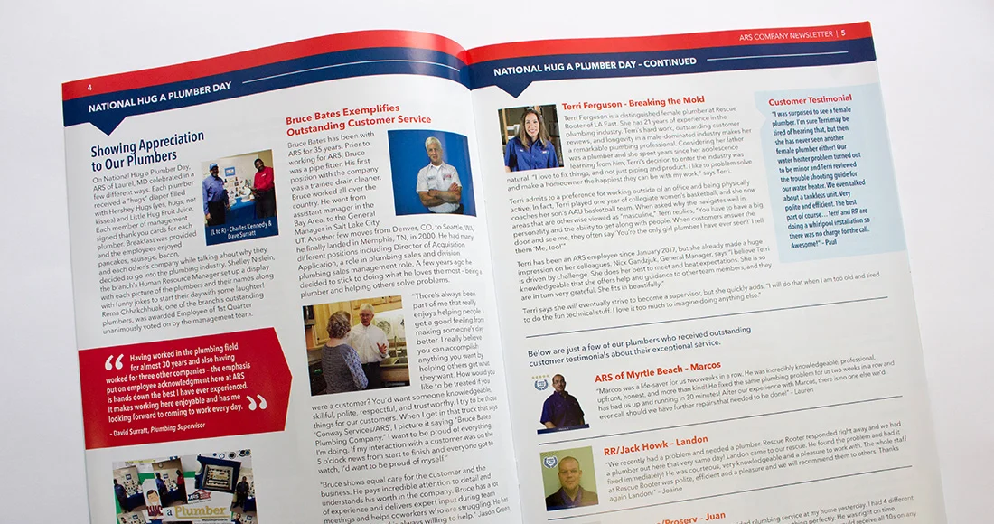 ARS/Rescue Rooter: Company Newsletter