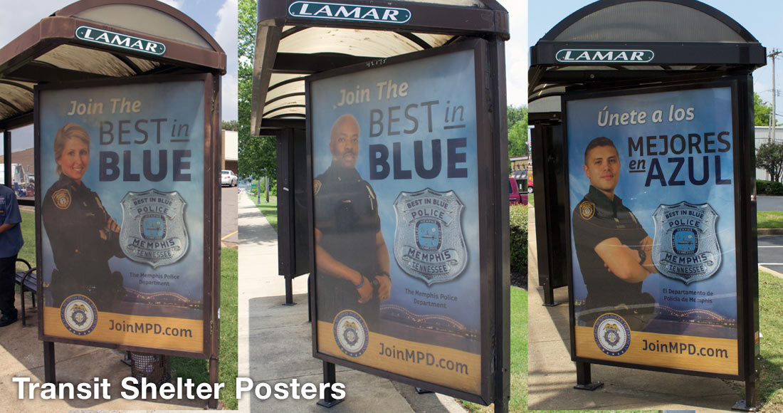 Memphis Police Department Recruiting Campaign: Transit Shelter Posters