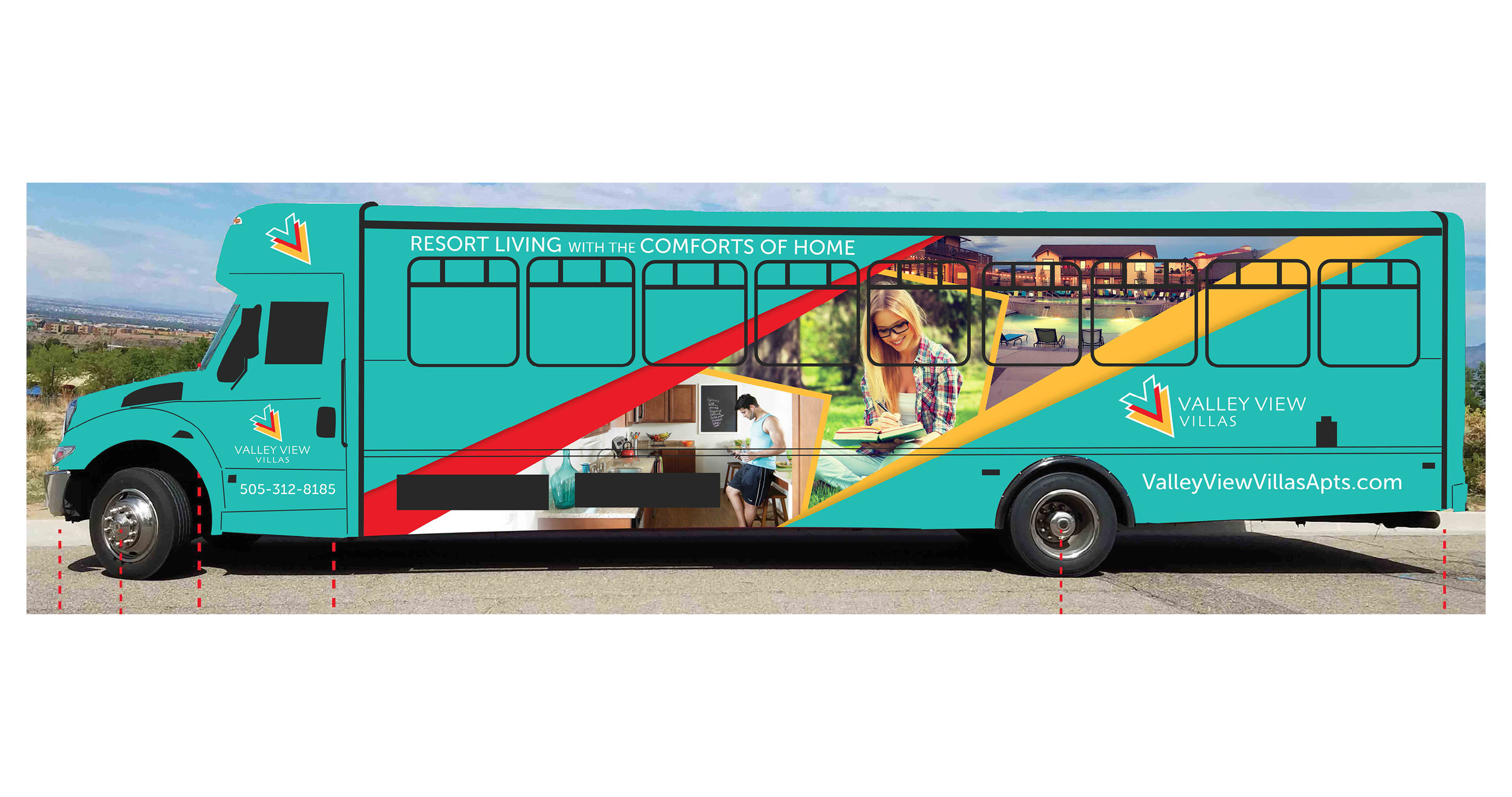 Valley View Villas: Rebranding: Bus Wrap