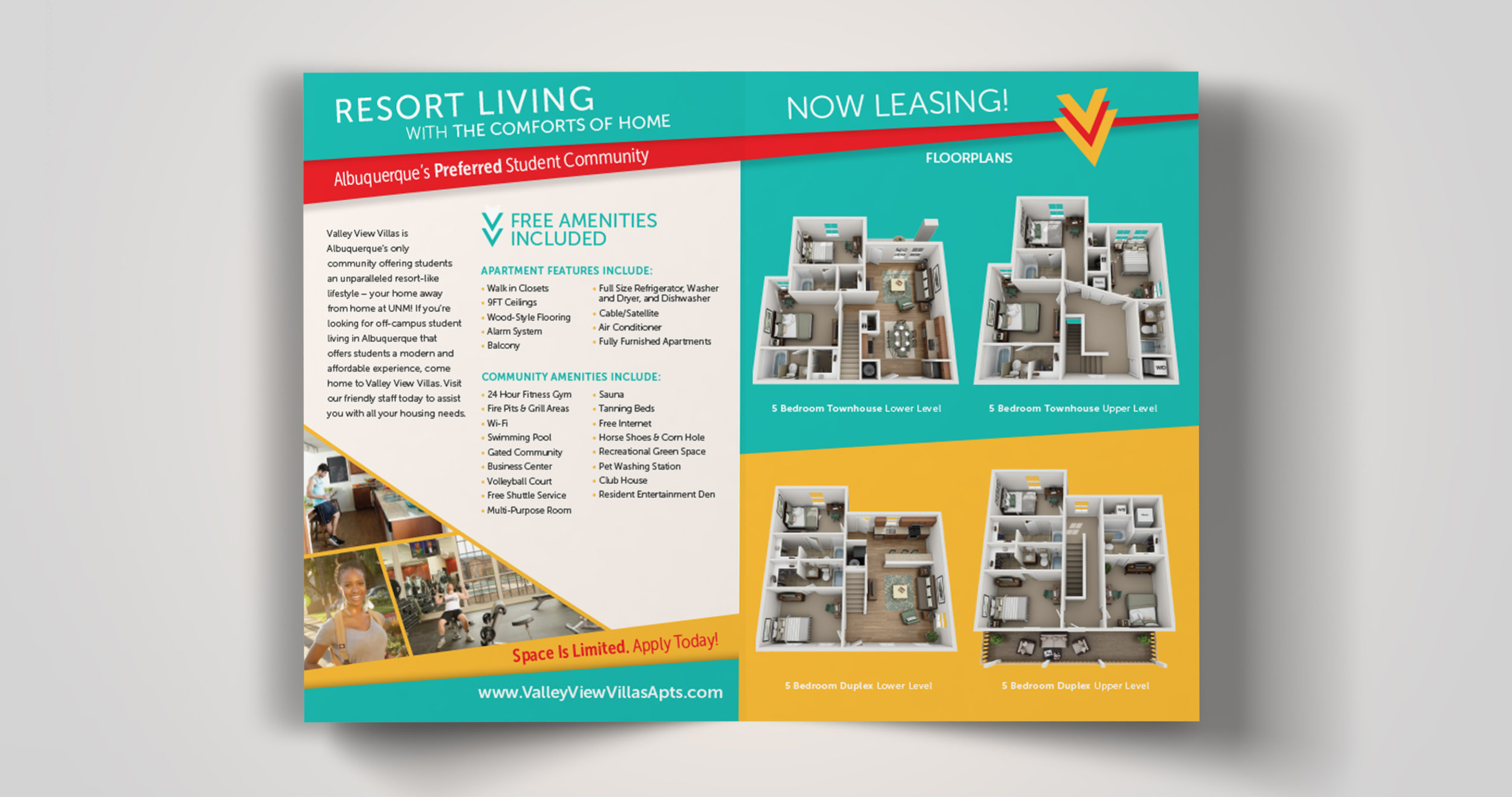 Valley View Villas: Rebranding: Inside of Brochure