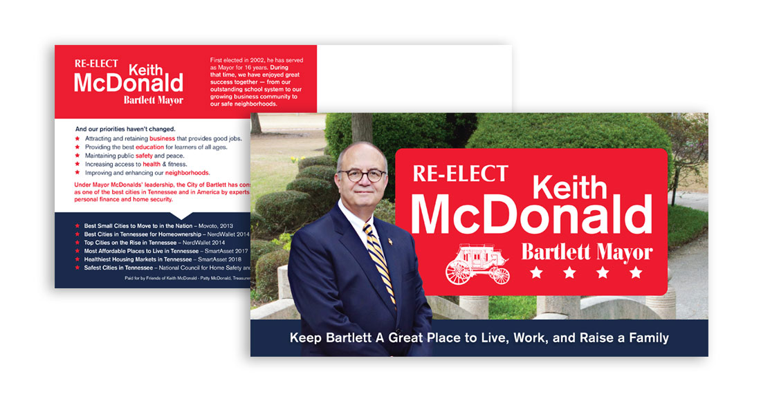 Mayor Keith McDonald Re-Election Postcard