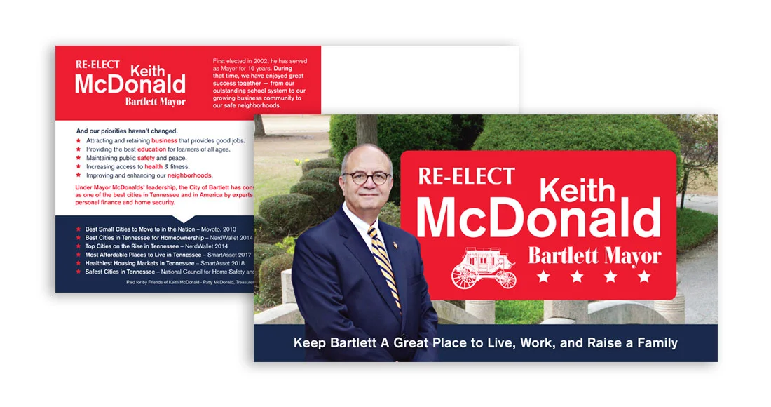 Mayor Keith McDonald Re-Election Postcard