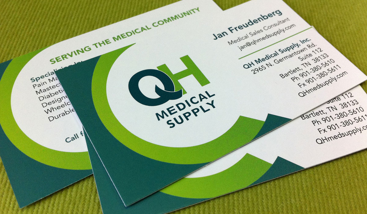 QH Medical Supply Branding: Business Cards