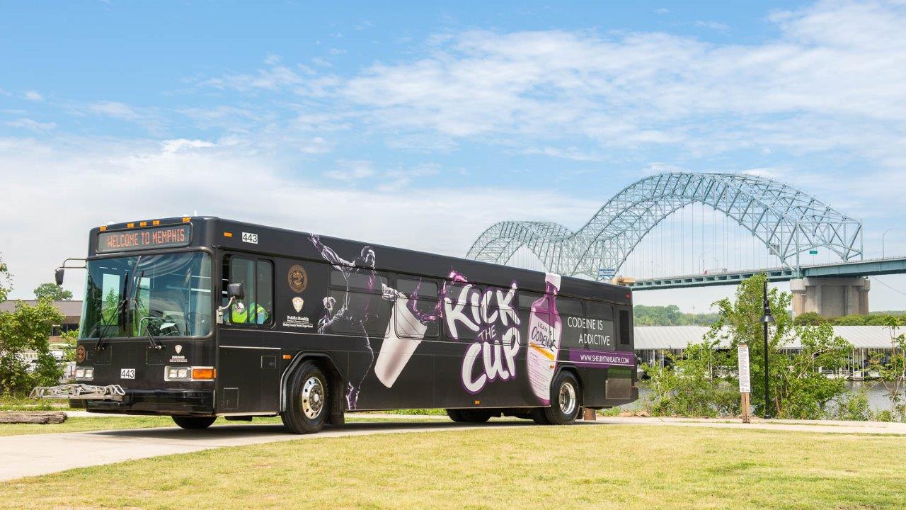 Shelby County Health Department: Anti-Opiate Campaign Bus Wrap