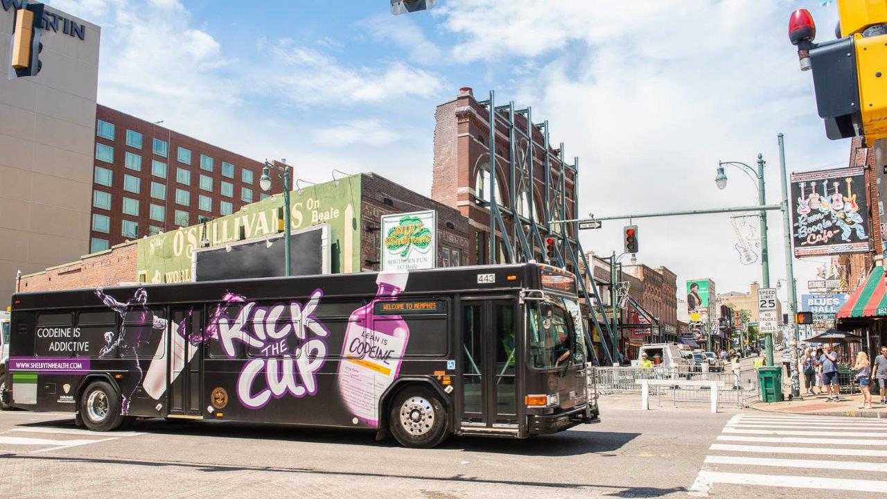 Shelby County Health Department: Anti-Opiate Campaign Bus Wrap