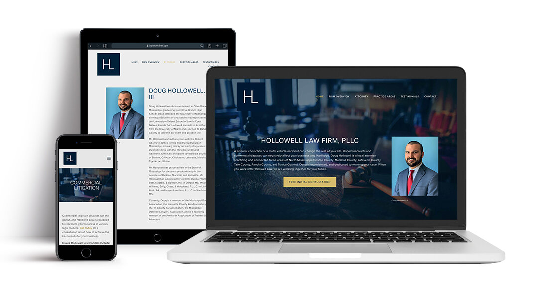 Hollowell Law Firm Website Mockup