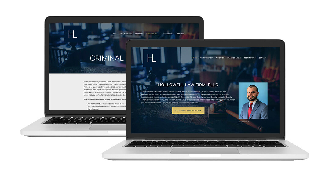 Hollowell Law Firm Website Mockup