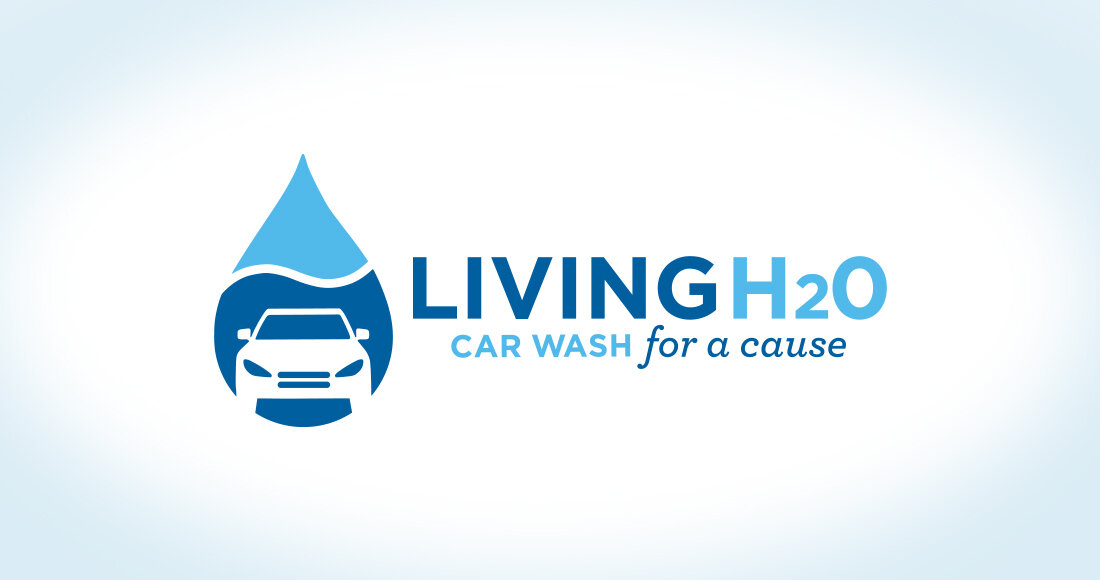 Living H2O Car Wash logo design