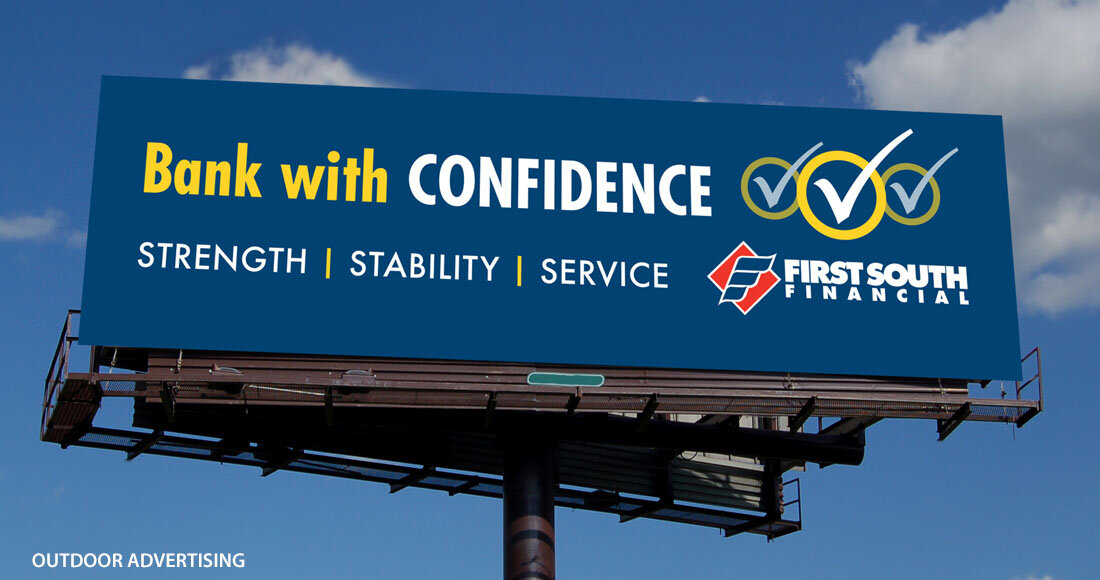 First South Bank with Confidence Billboard