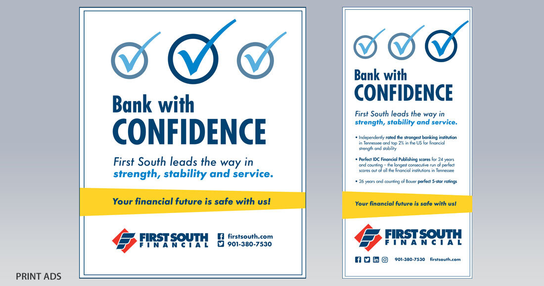 First South Bank with Confidence Print Ads