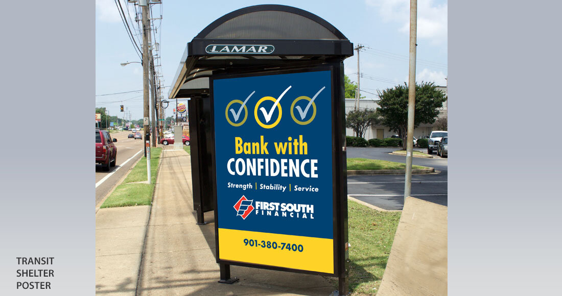First South Bank with Confidence Transit Shelter Poster