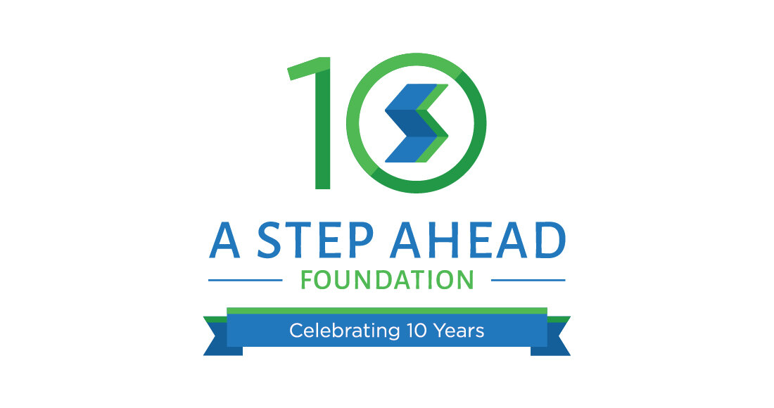 A Step Ahead Foundation 10 Year Logo Design