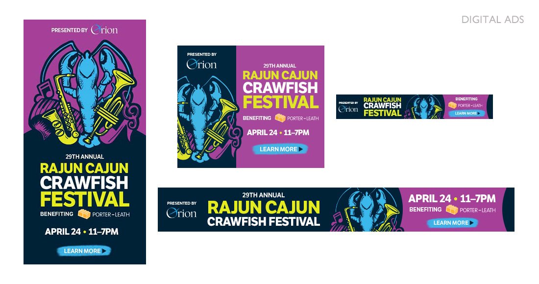 29th Annual Rajun Cajun Crawfish Festival Digital Ads