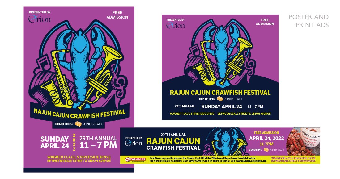 29th Annual Rajun Cajun Crawfish Festival Poster and Print Ads
