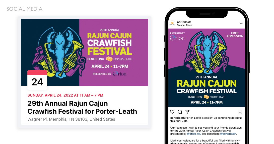 29th Annual Rajun Cajun Crawfish Festival Social Media Graphics