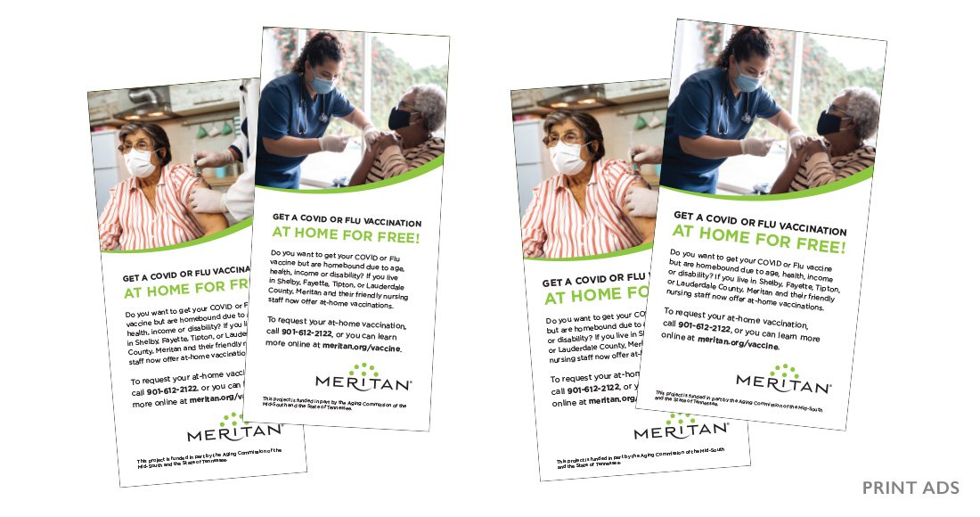Meritan Homebound Vaccination Campaign Print Ads