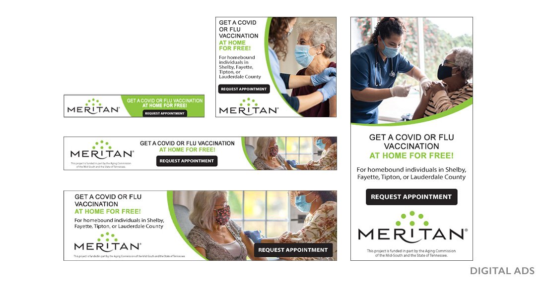 Meritan Homebound Vaccination Campaign Digital Ads