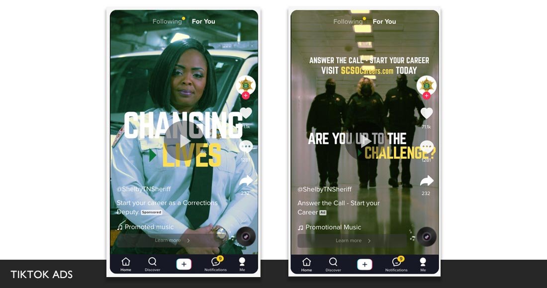 Shelby County Sheriff's Office Corrections Deputy Recruiting Campaign TikTok Ads
