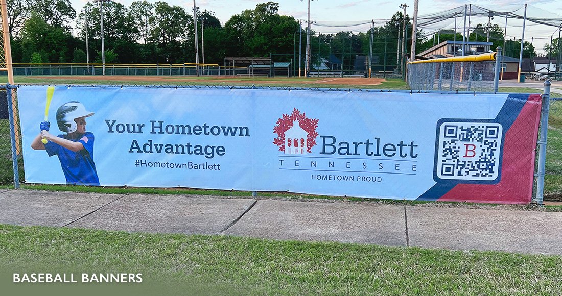 City of Bartlett baseball fence banner
